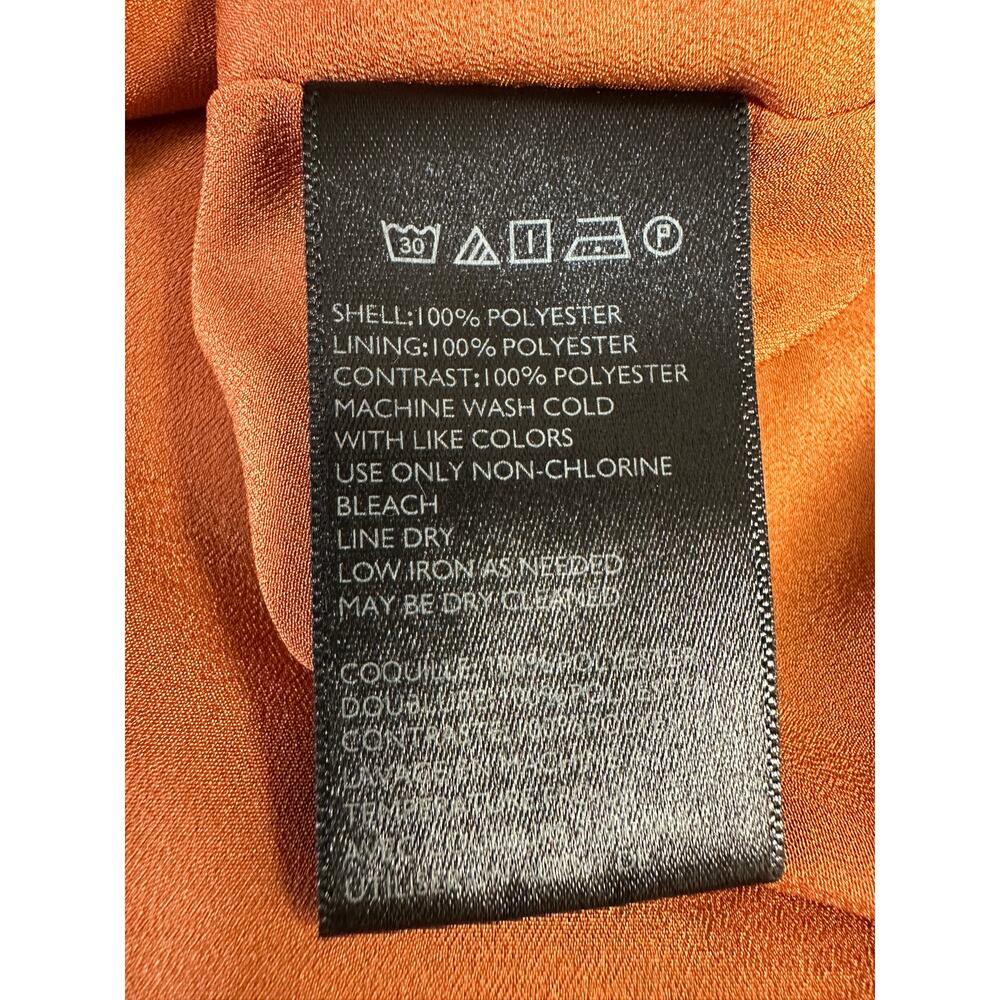 Kimchi Blue Orange Fall Floral Mini Dress L Tie Back Long Sleeve Fall Boho Style - Picture 11 of 11